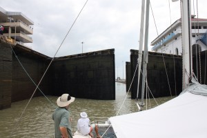 Water down and gates opening.