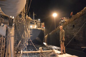 Linehandler Bill in Gatun Locks.