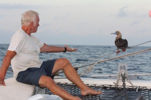 Tim invited him to dinner, which scared him away...