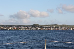 San Cristobal is 20 miles long, with no sign of humanity (at least from a distance), until the port/town of Baquerizo Moreno, where we are anchored.