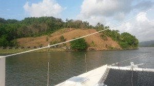 We anchored near the remains of one of the Portobelo forts.