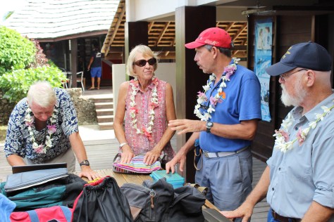Still figuring out what's next after receiving our farewell leis. No one actually left on the scheduled departure date.