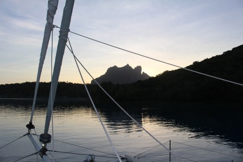 Leaving Bora Bora in the morning