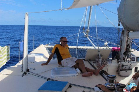 Bob making the adjustment to the challenging life aboard