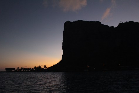 View from our anchorage in Maupiti