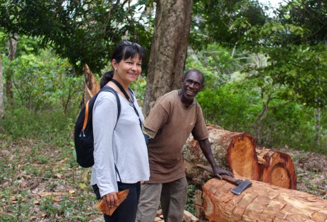 ...to where this man is starting to build a canoe