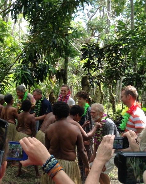 The spectacular welcome lost just a touch of luster when I discovered that the lei was synthetic!