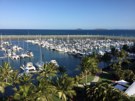 View from our hotel room overlooking the marina.