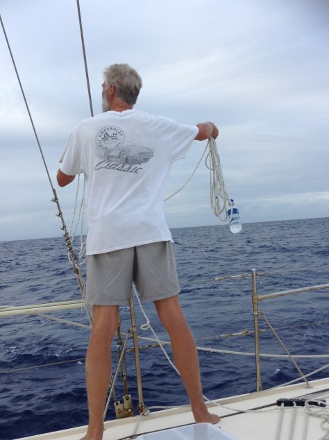 With weighted throwing line in place...