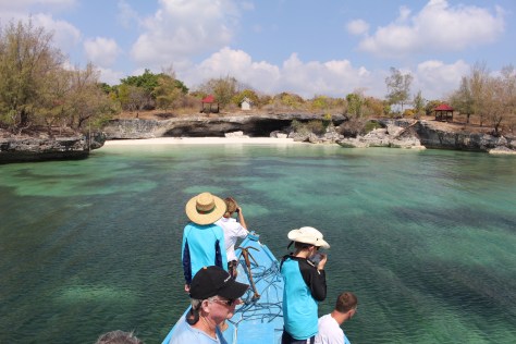 After snorkeling, and lunch aboard, we head for the beach.