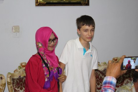 Though painfully shy, Mirko puts on his game face and deals with the flood of attention