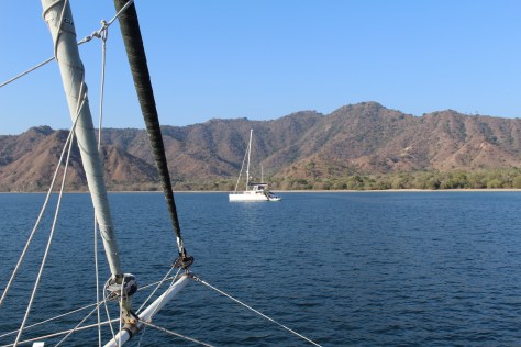 Approaching our anchorage at Komodo