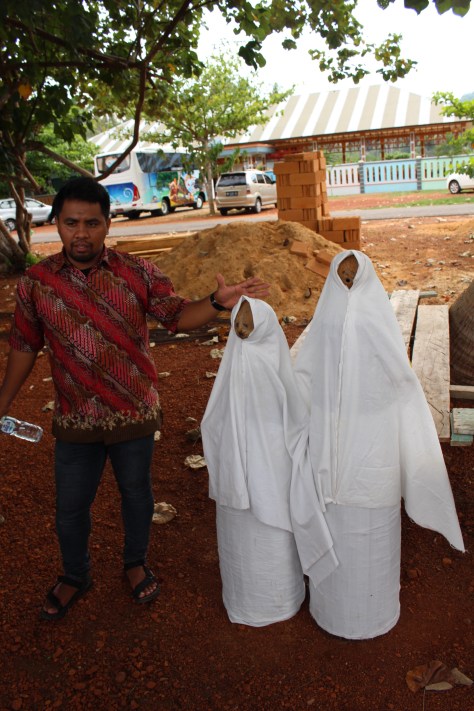 Then across the street to the beach, where we meet the shapes that are soon to be inhabited by ghosts