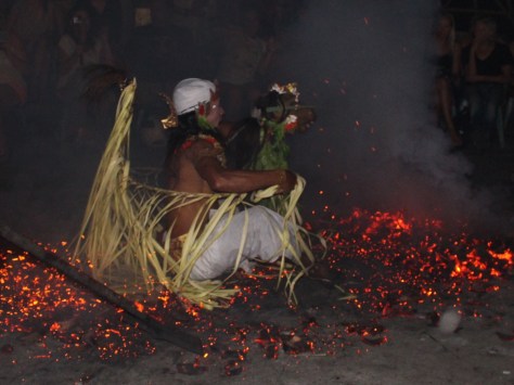 ...he rides his horse through them