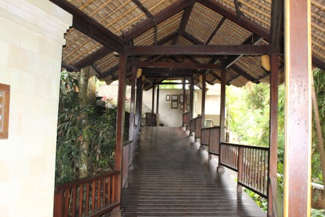 The path to the "front desk" which has everything you would expect at a hotel's front desk, except walls.