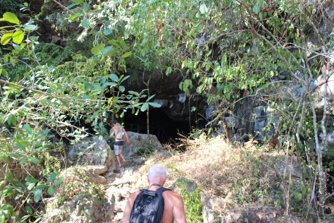 To the mouth of the cave...