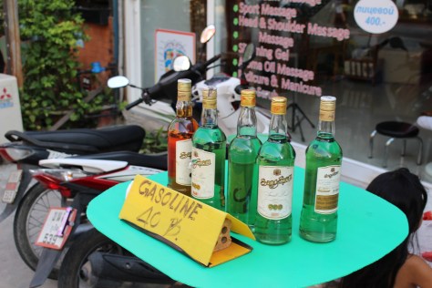 Nicely bottled fuel for your moto