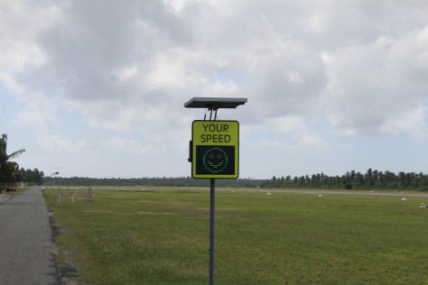 ...and surprised again when it gave me a happy face, presumably because I was not exceeding the speed limit!