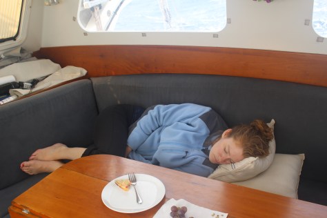 Nora managing the quesies