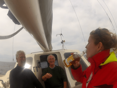 Ceremonial tot off of Cape Agulhas, courtesy of Nora's GoPro.