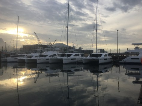 Brand new Leopard catamarans.