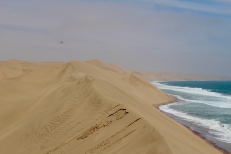 They say this is the only place in the world where the dunes of the desert extend right to the ocean!