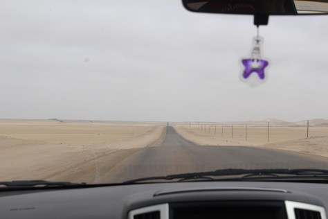 Then back on the road. A very straight road!