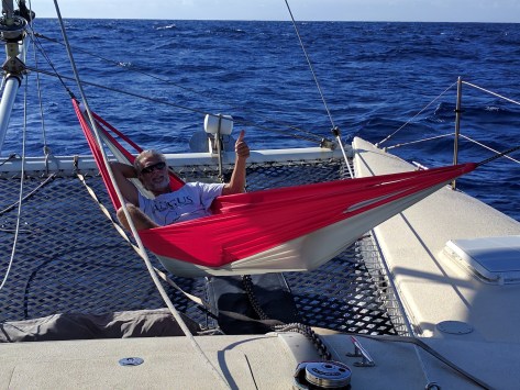 Nice idea, but it didn't really work -- too much boat motion resulting in a wild ride. Reminder: you can see not only Liam's photos but his very descriptive perspective on No Regrets life, at http://mauritiustobrazilonnoregrets.blogspot.com