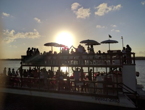 Late afternoon brings several party boats up the river, music blaring and guests drunkenly dancing. Not sure who comes here to party; maybe we will try it one day...