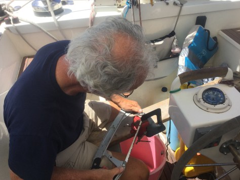 When the graft failed, Liam goes for manufacturing new blades from bookends.