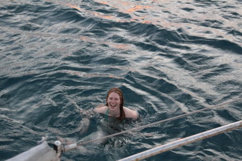Ahhhhh, it's been 4 months sailing; first time in the water!