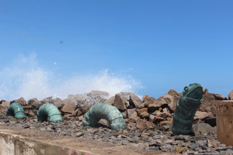 And the sculptures on the breakwater