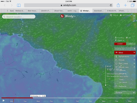 Expected wind, initially.