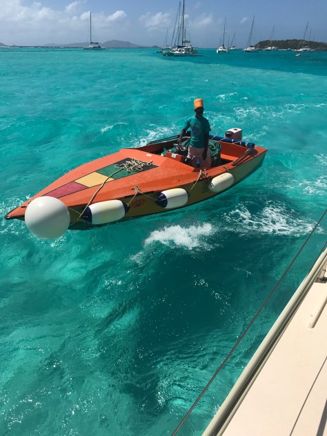 Sidney offers T shirts, but we buy the banana bread, and arrange lobster dinner