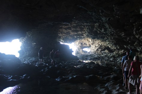 Exploring a sea cave