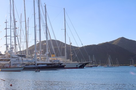 Goodbye to the superyachts in Falmouth Harbour 